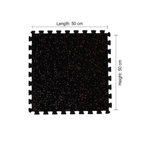 سجادة رياضية 50X50 أسود / احمر