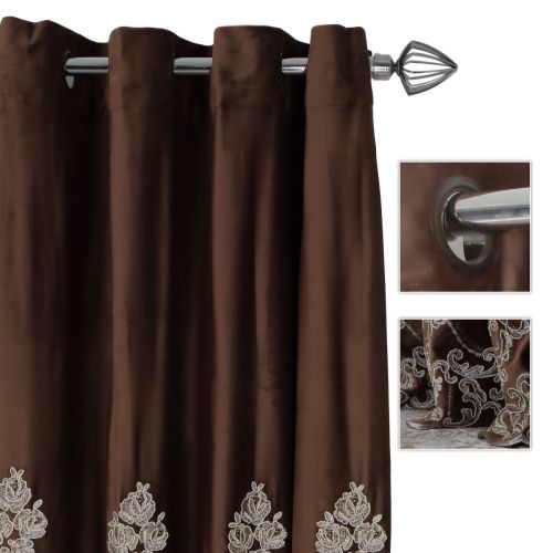 ستارة نافذة حمراء مطرزة